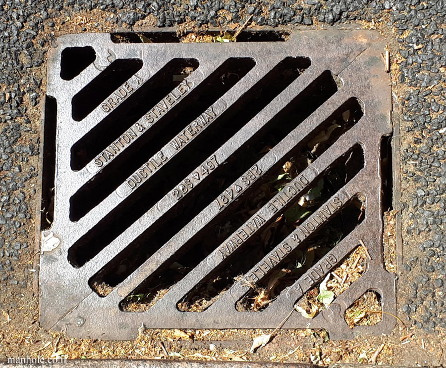 London - A Network  of grooves drainage - diagonal