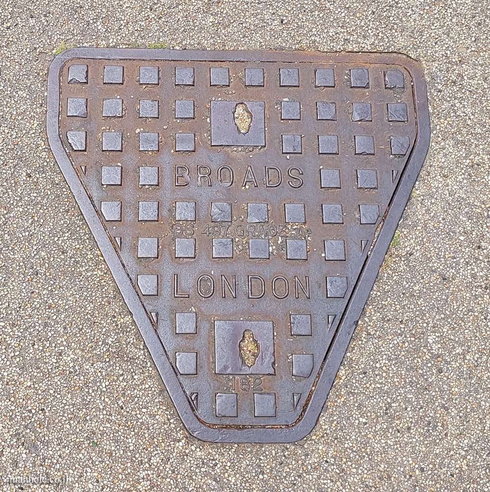 London - Greenwich - covers in a shape close to a triangle