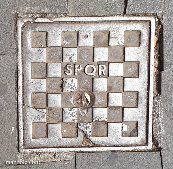 Rome - SPQR - cover with the background of a chessboard