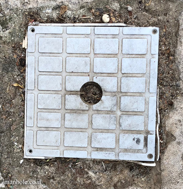 Chalkidiki - Afytos - A small square cover with hole in center